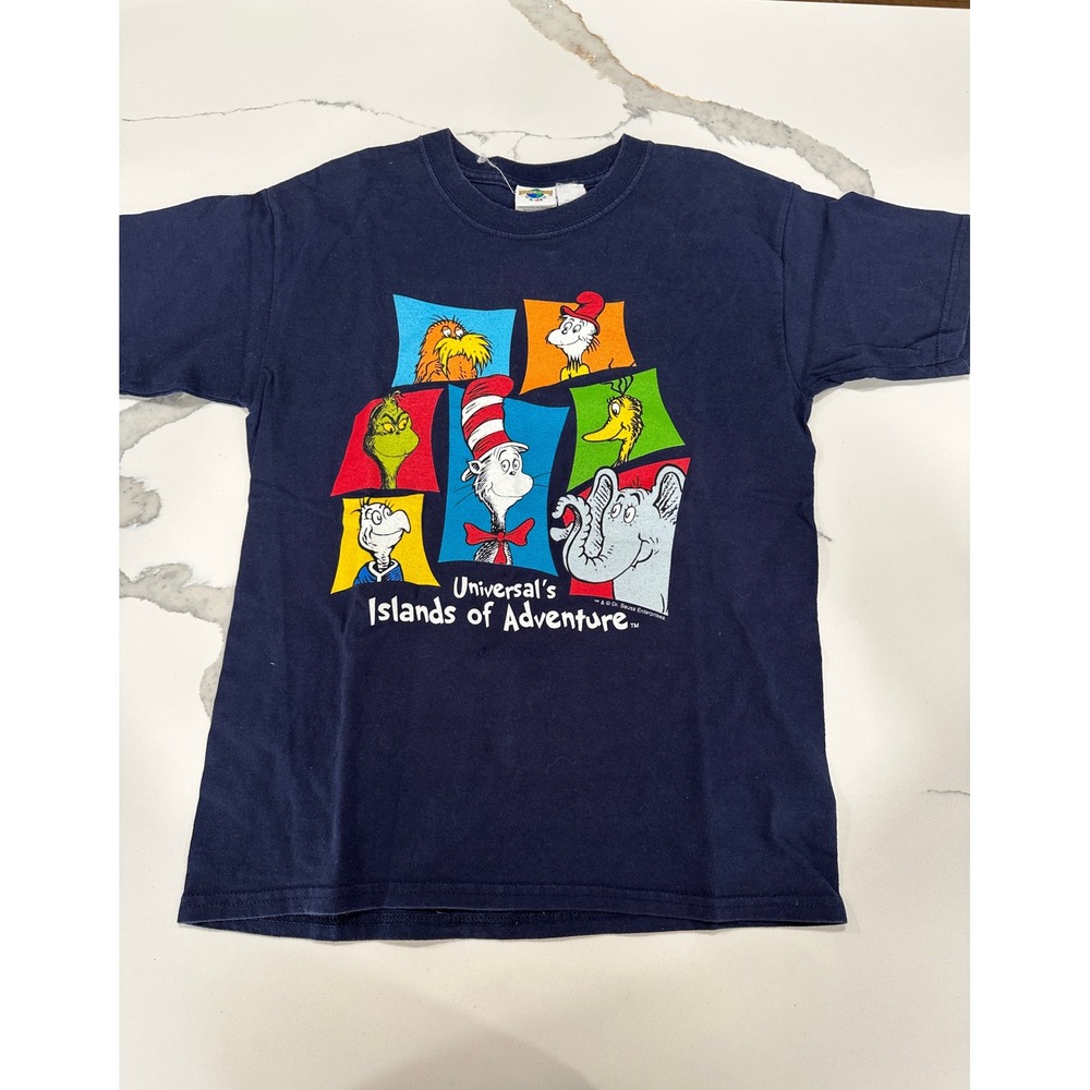 Kids Universal Islands of Adventure Dr Seuss‎ Cat in the Hat Grinch T-Shirt